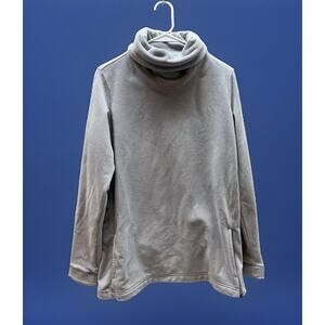 Nike Dri-Fit Men's XL Turtle Neck Gray Fleece Sweater Long Sleeve Front Pocket